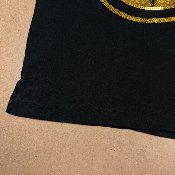 Victoria’s Secret PINK NFL Pittsburgh Steelers Sequin Tee Black T Shirt Small VS - Picture 13 of 16